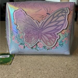 Wicked Glinda Butterfly Iridescent Cosmetic Bag. NWT